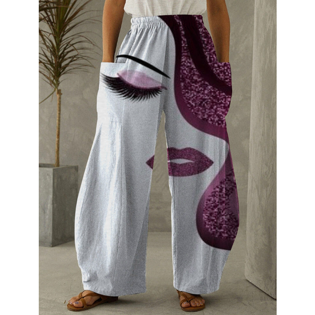 Fashion Graffiti Wide Leg Trousers