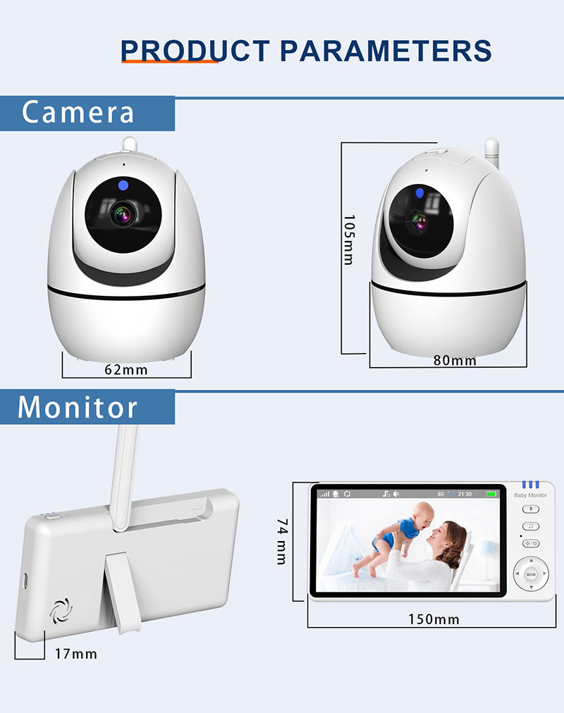 HD Wireless Baby Monitor with Crying Detection