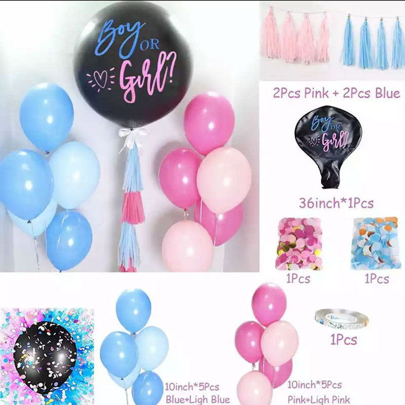 Gender Reveal Confetti Balloon Set