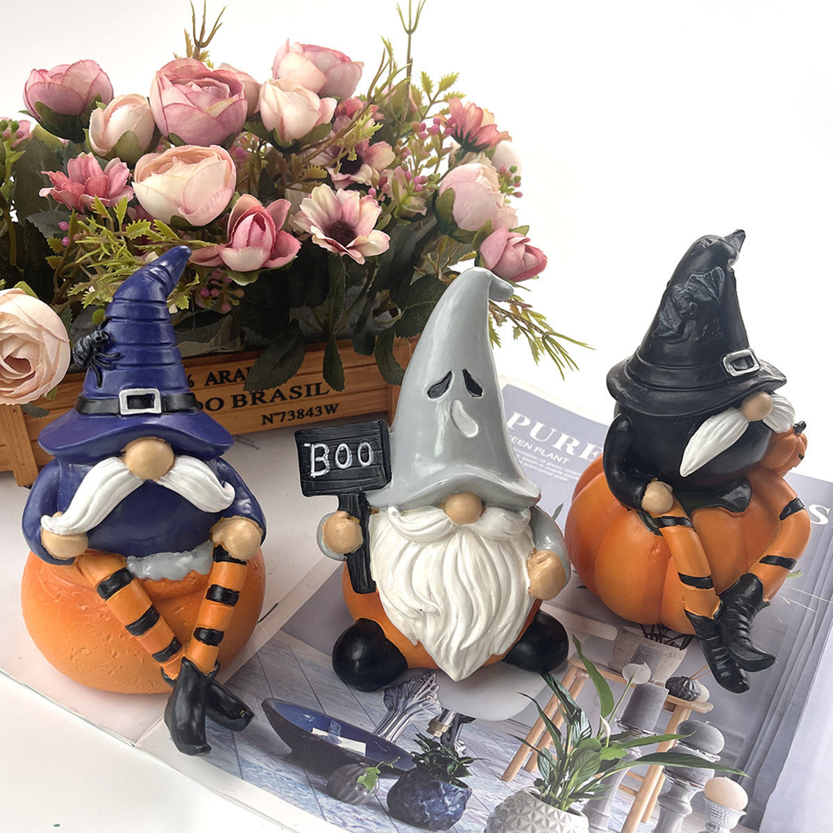 Spooky Halloween Resin Decor Set