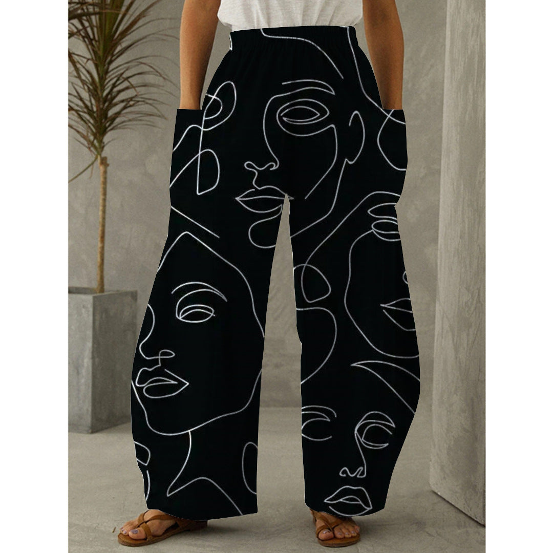 Fashion Graffiti Wide Leg Trousers