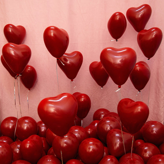 Heart-Shaped Pomegranate Red Balloons