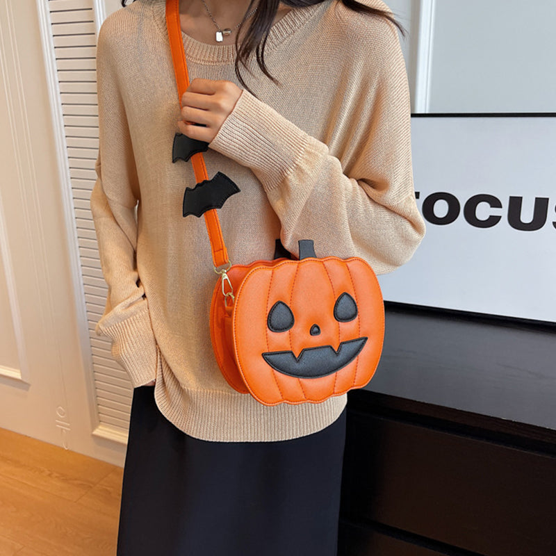 Funny Pumpkin Cartoon Shoulder Bag