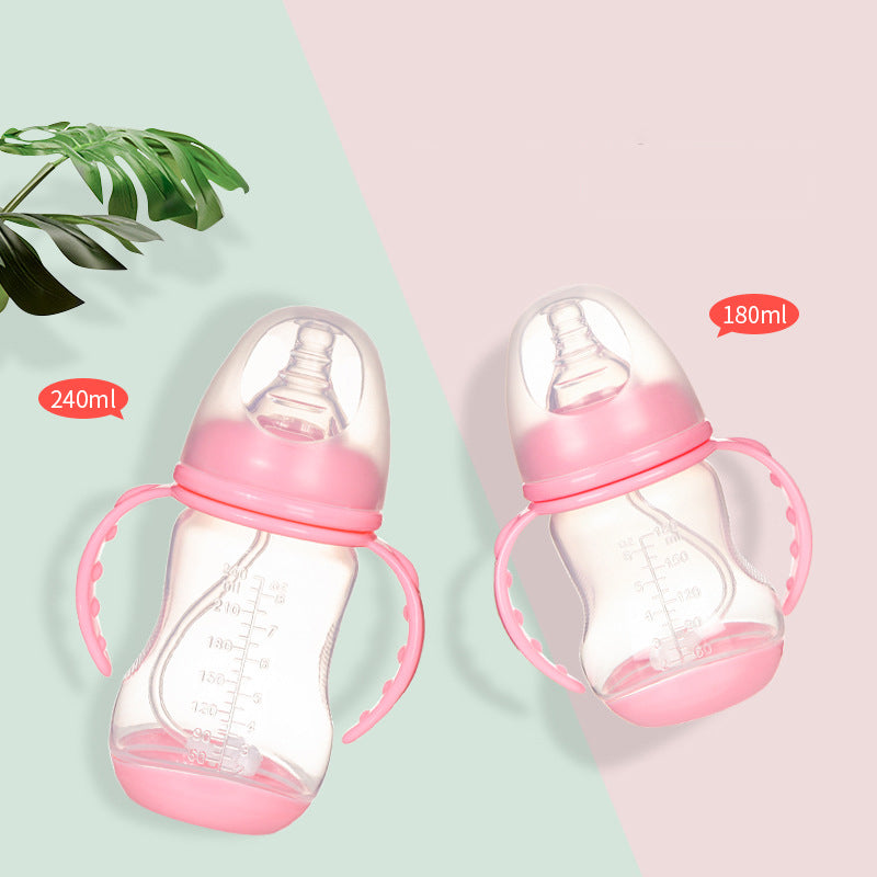 Anti-colic Baby Bottle with Straw Handle