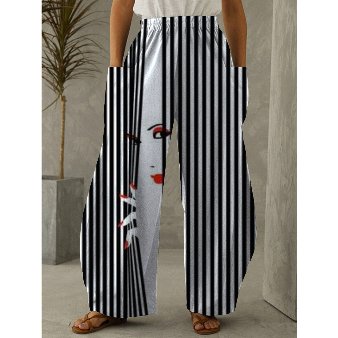 Fashion Graffiti Wide Leg Trousers