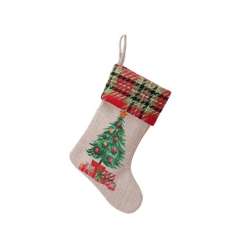 Christmas Linen Stockings Set