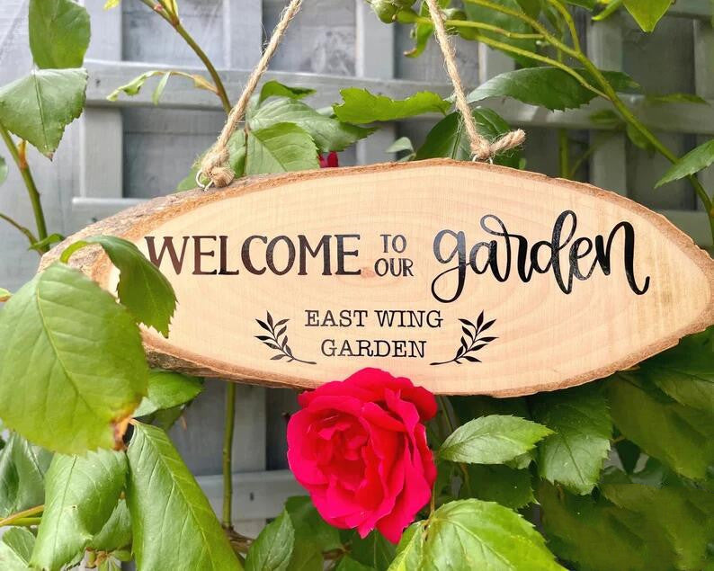 Personalized Wooden Garden Plaque