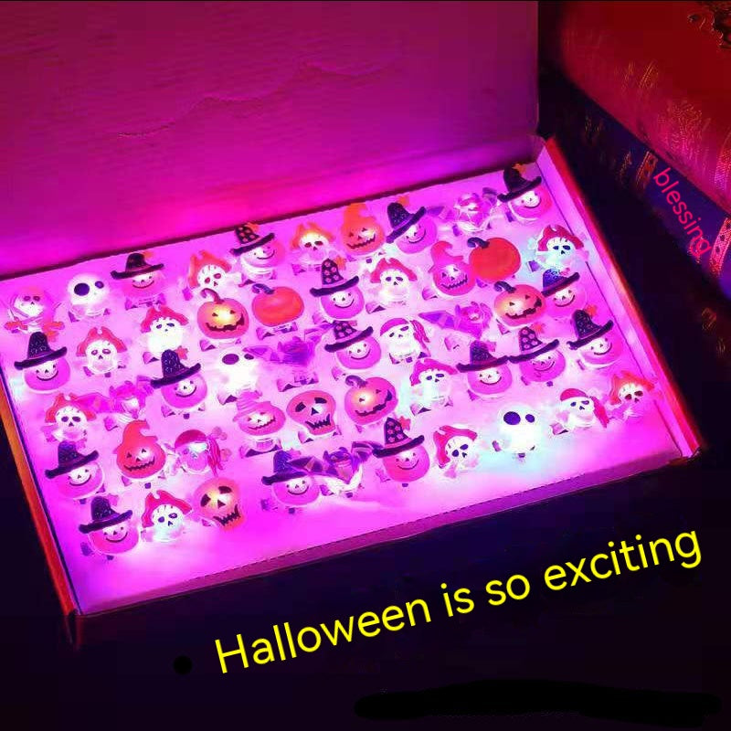 Halloween Luminous Pumpkin Ring LED Light