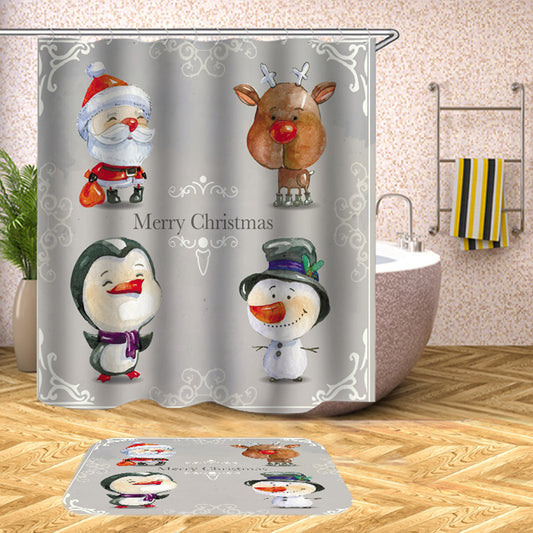 Personalized 3D Christmas Shower Curtain