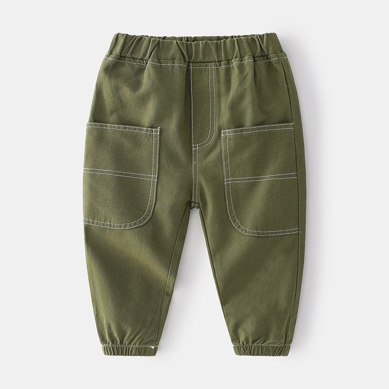 Boys' Stylish Mid-Waist Cotton Trousers