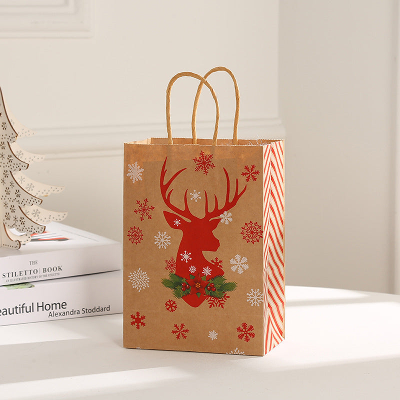 Christmas Gift Portable Kraft Paper Bag