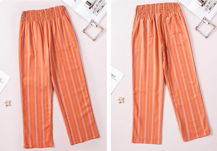 Summer Striped Women's Trousers