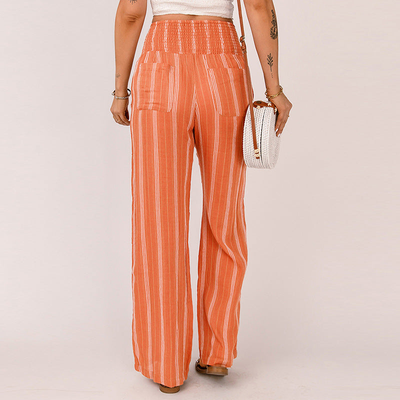 Summer Striped Women's Trousers