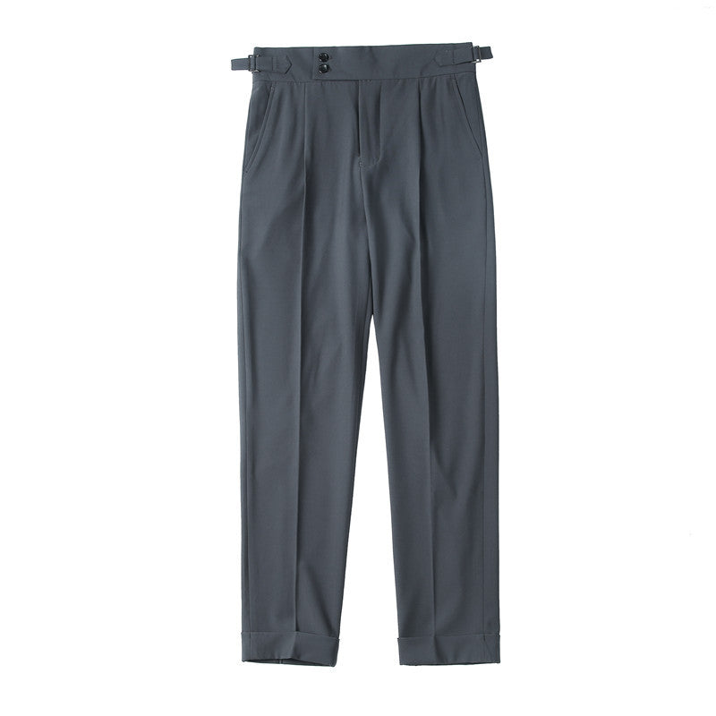 Men's Slim Solid Color Trousers