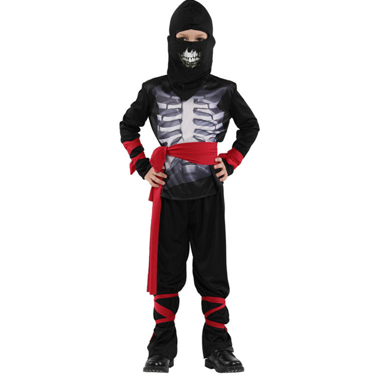 Halloween Skull Ninja Costume for Boys