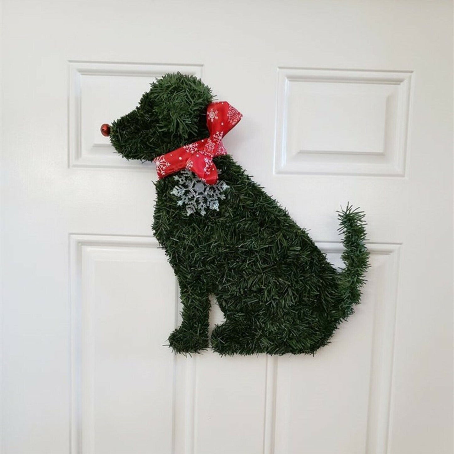 Holiday Pets Straw Wreath Door Hanging