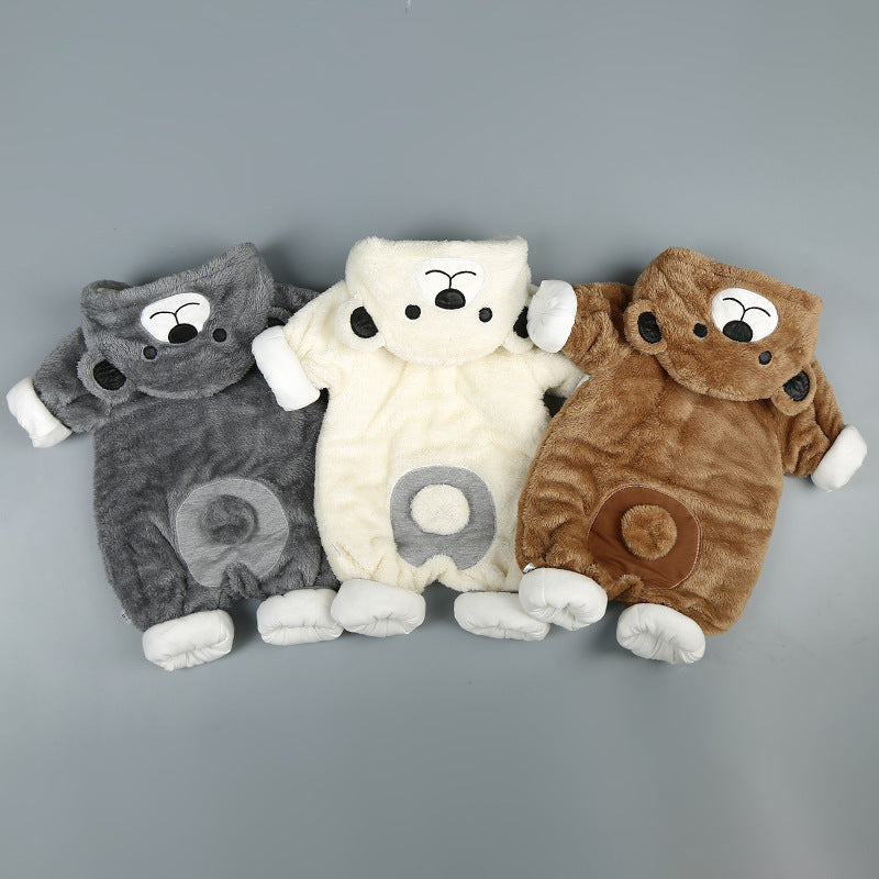 Arctic Velvet Bear Onesie - Cozy Cotton Baby Clothes