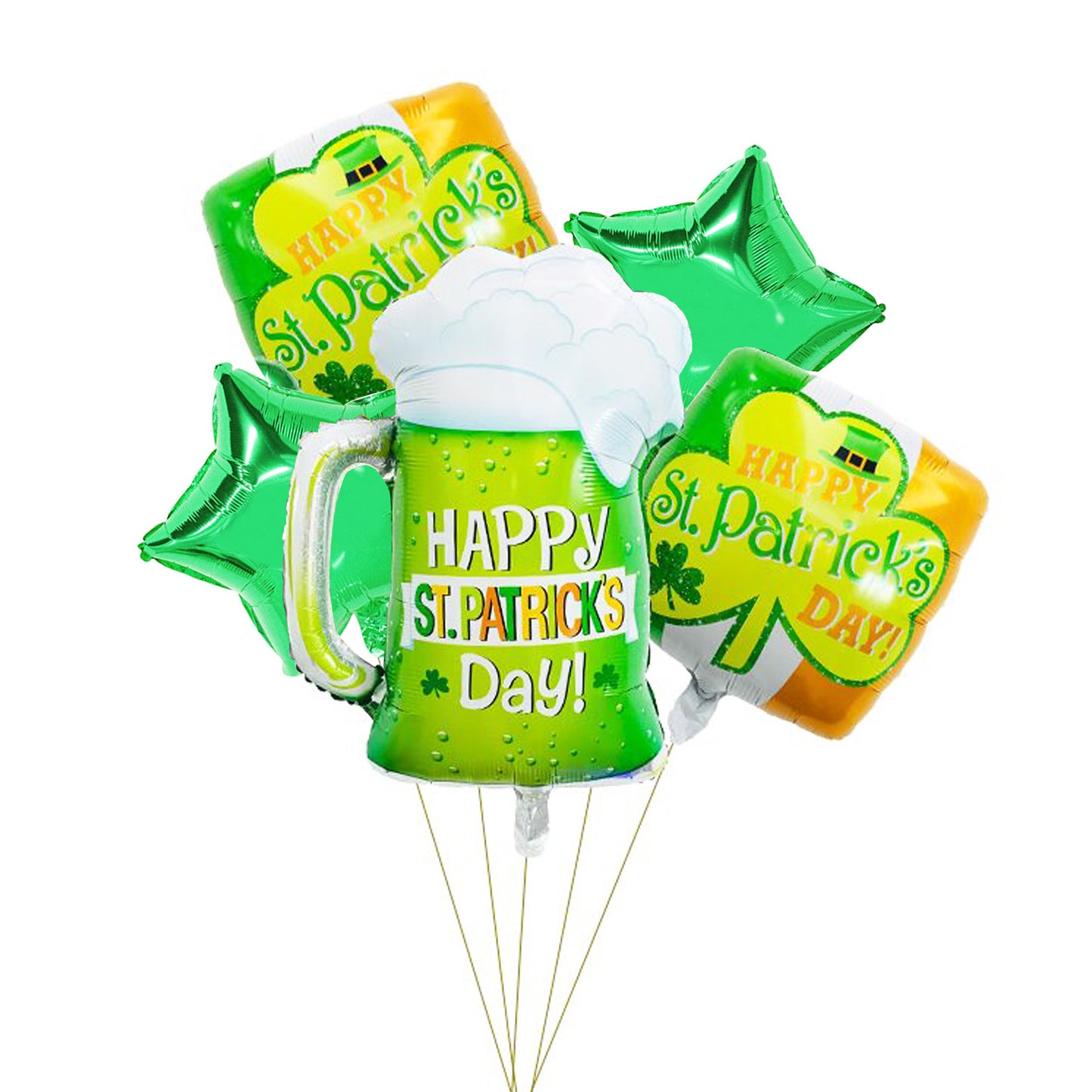 St. Patrick's Day Clover Balloon Set